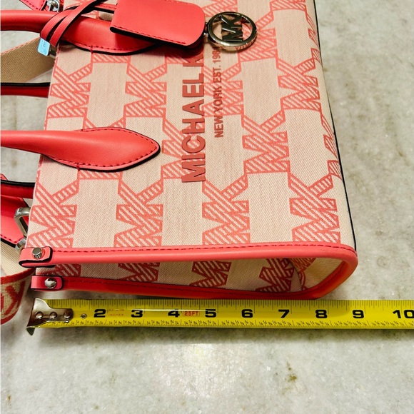 Michael Kors Mirella Signature Canvas Small Crossbody Tote - Picture 8 of 9